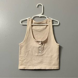 Textured Crop Tank Top